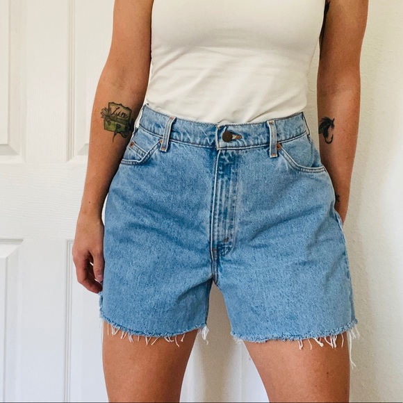 high waisted cut off jean shorts